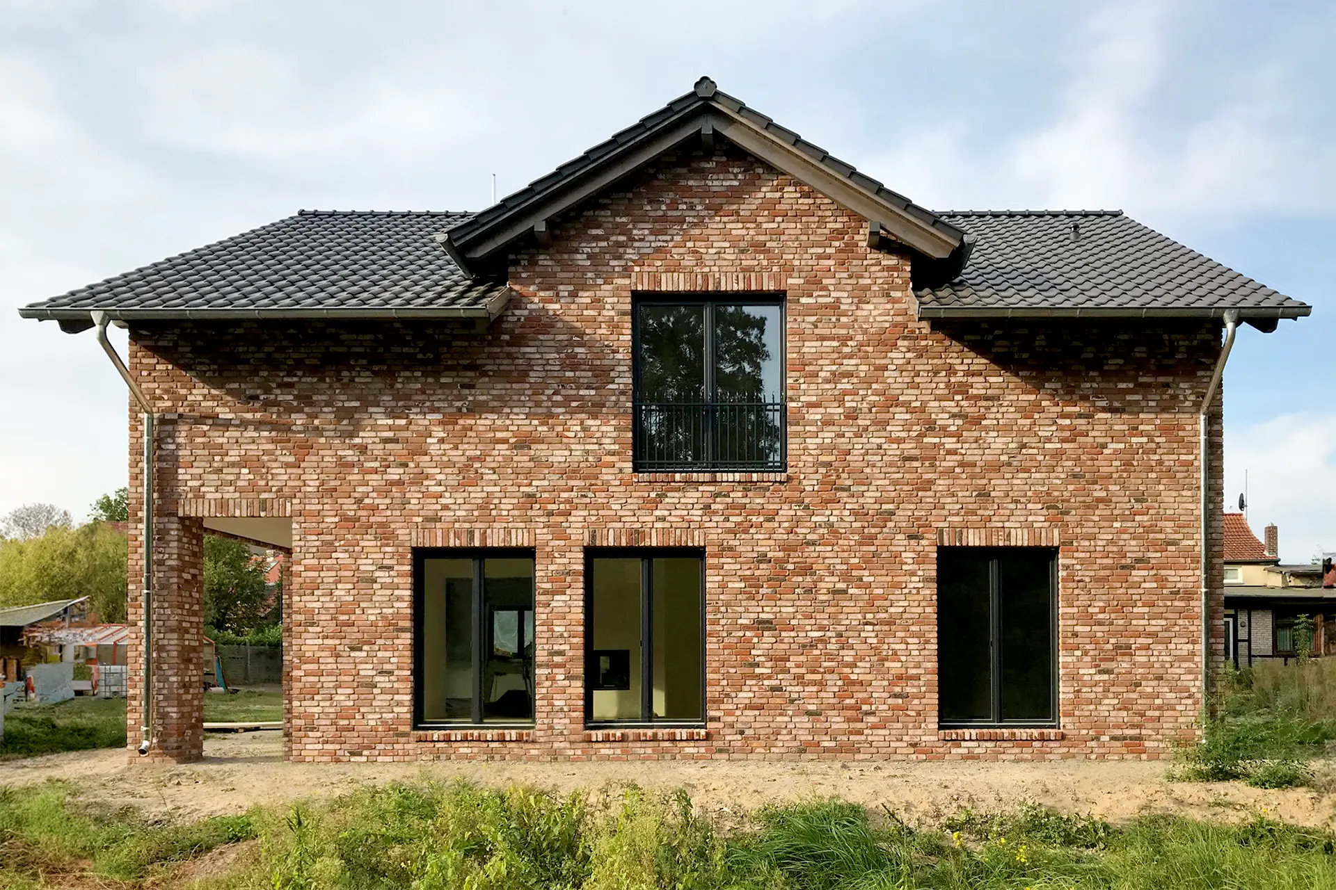 Holzhaus Klinker Fassade Wandverkleidung Hausbau Holzbau Holzhaus bauen Holzrahmenbau Zimmerei Oranienburg Oberhavel - Zimmerei das grüne Haus